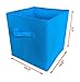 Sodynee Foldable Cloth Storage Cube Basket Bins Organizer Containers Drawers, 6 Pack, Ocean Blue