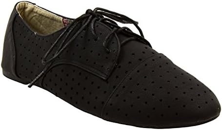 Blue Women's Sondra Lace up Oxford- Sondra Black 6.5