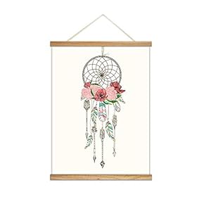 Hanging Poster Wooden Framed Dream Come True Theme Home Wall Canvas Prints Ready to Hang - 18"x24" inches