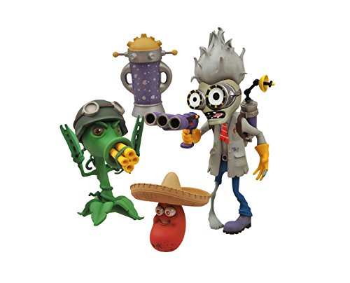 Plants Vs Zombies Foot Soldier Costumes - DIAMOND SELECT TOYS Plants vs. Zombies Garden Warfare: Scientist Zombie vs. Gatling