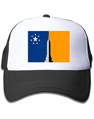 New York State Flag Boy & Girl Grid Baseball Caps Adjustable sunshade Hat For Children