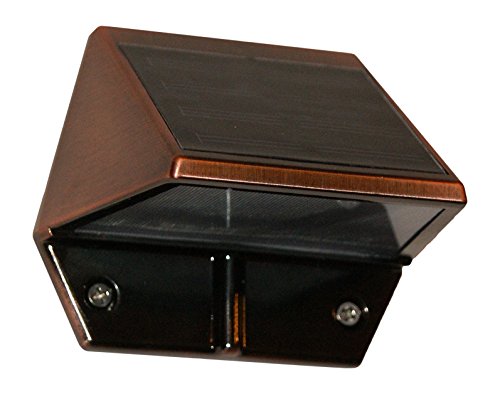 Classy Caps SL177 Solar Led Deck & Wall Light. Weather Resistant & Durable Cast Aluminum Body. Copper Finish