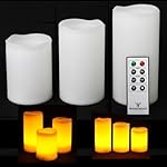 Frostfire Mooncandles - 3 Weatherproof Outdoor and Indoor Candles with Remote Control & Timer