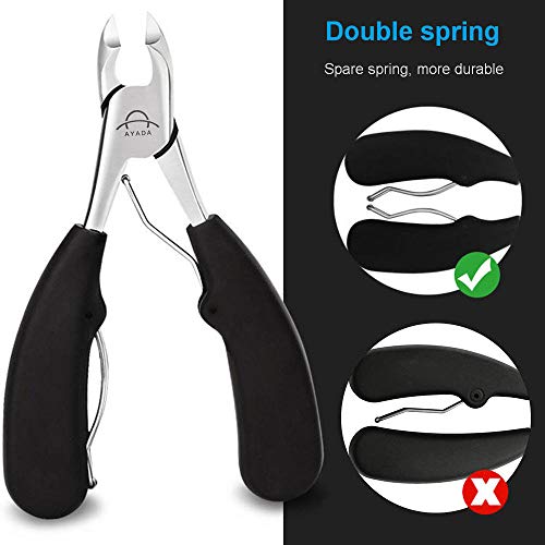 Large Toenail Clipper Cutter for Thick Toe Nails Men Seniors Elderly Stainless Steel,Ingrown Toenail Tool Nipper Wide Opening Professional Podiatrist with Lifter for Diabetic Tough Nails Curved Blades - Thumbnail 4