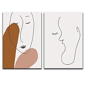 2 Piece Canvas Wall Art Modern Art Canvas Prints Home Artwork Decoration for Living Room,Bedroom - 24"x36" x 2 Panels