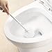 Topsky 3 Pack Toilet Brushes with Holder Set, Compact Toilet Bowl Brush Cleaner with Storage Caddy Long Handle Stiff Bristles Brush, White