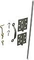 Stanley Hardware Screen Door Set with Full Surface Hinge, Mechanically Galvanized #788410