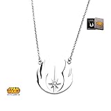 Disney Star Wars Officially Licensed Women's Stainless Steel Jedi Order CZ Necklace