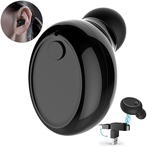 Bluetooth Headset, Titita Bluetooth V4.1 Wireless Mini Invisible In-ear Bluetooth Headphones Earbuds with Built in HD Mic and Wireless USB Magnetic Charging for IOS and Android Cell Phones