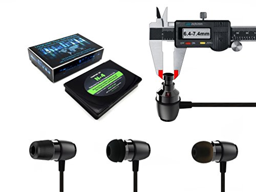 NICKSTON N-4 Assorted Ear Tips Set for In Ear Earphones with 6.4mm to 7.4mm Nozzle Attachment - Replacement Adapters Gels Buds with Box Organizer and Cleaning Tool