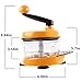 MIGECON Kitchen Manual Food Processor Meat Mincer Vegetable Chopper with Hand Crank and 3 Blades Orange Color
