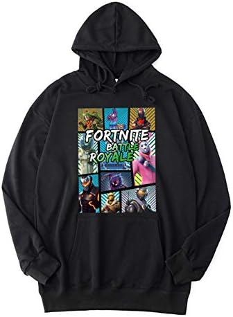 Classic Fort-nite Kids Thin Long Sleeve Hooded T-Shirt Sweatshirts Children with Pullover Pocket