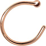 Solid 14k Rose Gold Nose Hoop 20 Gauge 5/16