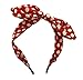 Qunson Women's Polka Dot Bow Headband Hairband Red