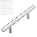 LIZAVO 701SN Cabinet Pulls Solid Modern Euro Style T Bar Kitchen Cabinet Handles (3