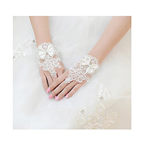 VITORIA'S GIFT The Bride Marriage Dress Wedding Sequin Lace Gloves Wedding Gloves