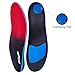 Giotto Plantar Fasciitis Flat Feet Orthotic High Arch Support Inserts Insoles Relieve Pronation Heel Ankle Foot Pain for Women Men-Black/Red-7