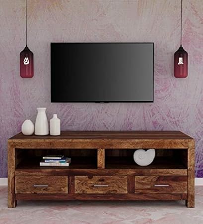 Rani Sati Furniture Solid Wood Free Standing Tv Entertainment Unit