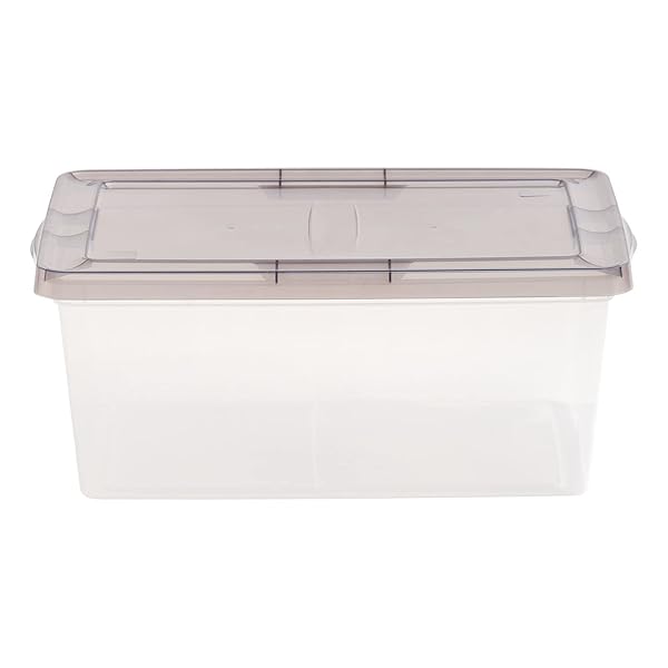 IRIS USA 8 PACK 17 QUART SNAP TOP PLASTIC STORAGE BOX