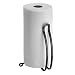 mDesign Modern Metal Vertical Paper Towel Holder Stand and Dispenser, Fits Standard and Jumbo-Sized Rolls for Kitchen Countertop, Pantry, Laundry/Utility Room, Garage Storage - Matte Black