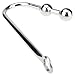 AKStore Steel Stainless Anal Hook Fetish Bondage Hook Sex Toys Steel Anal Plug Rope Hook Bondage with Solid Anal Ball Sex Games Unisex Fetish Toy for Lovers(2 Balls)