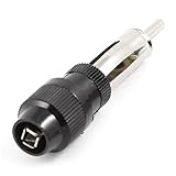 SODIAL(R) 2pcs Auto Car Radio AM/FM Antenna Adapter Male Plug Connector Black