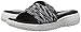 Skechers Cali Women's Burst - Elations Flat Sandal,Black/White,10 M US