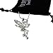 Silver Crystal Fairy Angel Wing Tinkerbell Mood Necklace Jewelry Pendant Best for Women Little Teen Girls