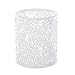 Crystallove Metal Hollow White Pencil Holder for Desk