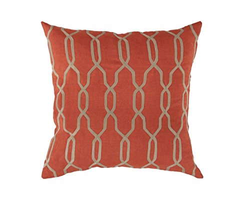 18-Poppy-Red-and-Beige-Woven-Trellis-Patterned-Decorative-Throw-Pillow