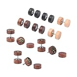 Milakoo 6 Pairs Stud Earrings for Men Women Ear Piercing Ear Plugs Tunnel 18G