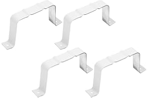 Artibetter Aluminum Alloy Downspout Adapter with Gutter Connector Clips 4pcs White 100x80mm Heavy Duty Rain
