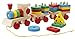 Lewo Wooden Geometric Shapes Stacking Train Peg Puzzles Games Toddlers Educational Toys