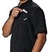 Columbia Men's Low Drag Offshore Short Sleeve Shirt, UPF 40 Protection, Moisture Wicking Fabric , Black , XX-Large
