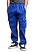 G-Style USA Men's Heavyweight Fleece Cargo Sweatpants DFP2 - Royal Blue - X-Large
