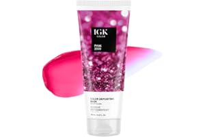 IGK Hair Gloss Toner & Color Depositing Mask | Bright Fuchsia Semi-Permanent | Vegan + Cruelty Free | Pink 2000