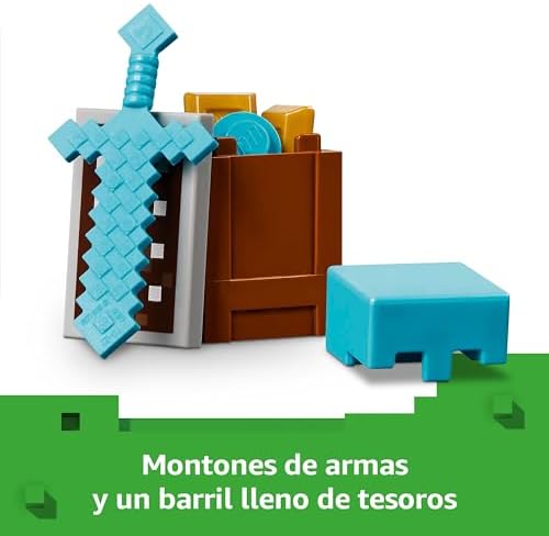 LEGO Minecraft A Patrulha do Deserto dos Maldeanos Brinquedo de construção divertido com personagens e armas do jogo de vídeo, Gamer Gift para meninos e meninas 7 anos e mais velhos 21267