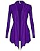 [DRSKIN] Women's Open - Front Long Sleeve Knit Cardigan (2XL, Purple)
