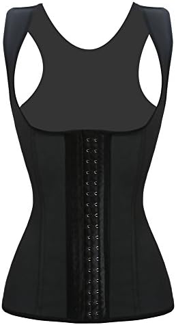 CURE SECRET Women's Fashion New 6 Steel Boned Seamless Firm Shapewear, Black, X-Large