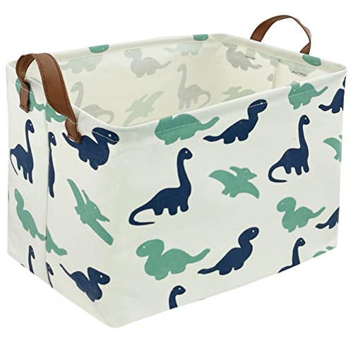 Essme Rectangular Dinosaur Basket, Storage Box, Storage Basket Bins Organizer with Handles for Boys , Kids Room Decor,Shelf Basket,Gift. (Dinosaur)