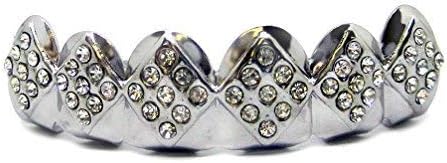 Bling Grillz Playa's Diamond Embossed Iced out Top Row Hiphop Bling Bling Grillz