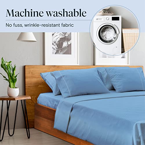 6 PC Queen Sheet Set, Bamboo Sheets Queen Size, Deep Pockets 18" Eco Friendly Wrinkle