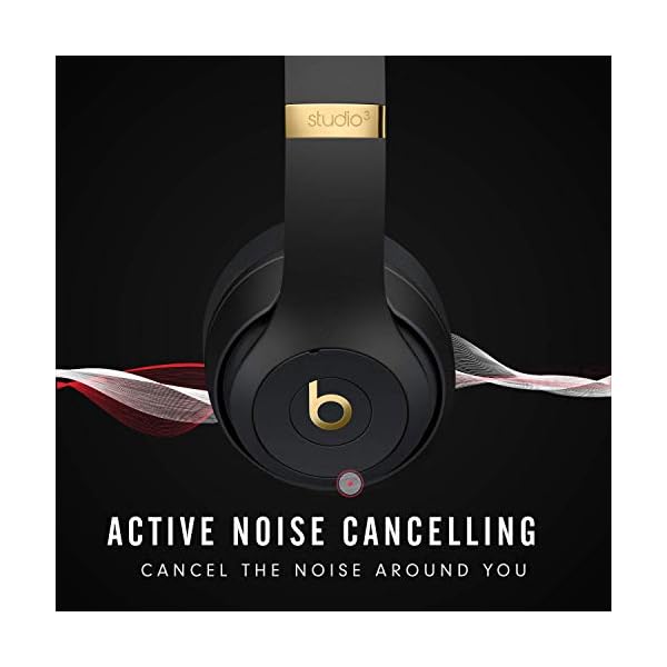 Beats-Studio3-Wireless-Noise-Cancelling-Over-Ear-Headphones-Apple-W1-Headphone-Chip-Class-1-Bluetooth-Active-Noise-Cancelling-22-Hours-Of-Listening-Time-Built-in-Microphone-Midnight-Black Beats Studio3 Wireless Noise Cancelling Over-Ear Headphones - Apple W1 Headphone Chip, Class 1 Bluetooth, Active Noise…