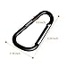 LGEGE Carabiner Buckles Pack of 20 2.5’’ Black Spring Snap Keychain Clip, Aluminum D Shaped Hooks, Strong and Lightweight Keyrings, Multipurpose for Camping, Hiking, Fishing Or As A Key Organizer