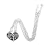 Hosaire Necklace Set Big Little Sister 2 Piece Love Heart Necklace Family Gift for Women Girl Friendship Black