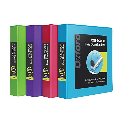 Oxford 3 Ring Binders, 1.5 Inch Easy Open D Rings, View