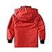 Hiheart Boys Girls Waterproof Rain Jackets Lightweight Hooded Cotton Lined Raincoats Red 6-7