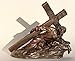 US 10 Inch Jesus Carrying The Cross Cold Cast Bronze Sculpture Figurine