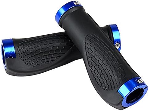 Relaxtime Bike Bicycle Rubber Handlebar Grips Double Side Lock-on (Blue)