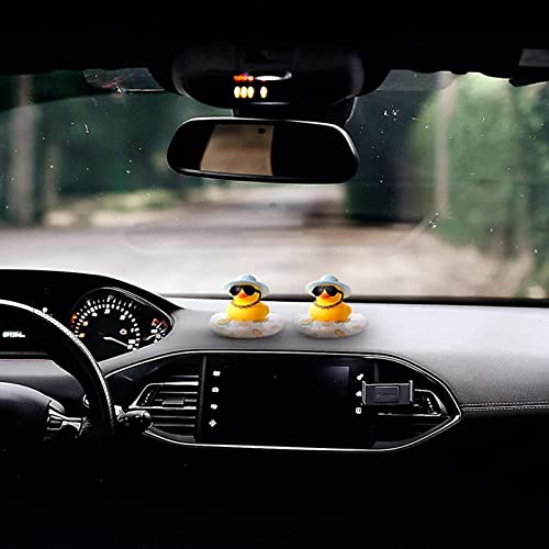 DEEVAL Car Ducks for Dashboard Rubber Duck Car Ornaments Car